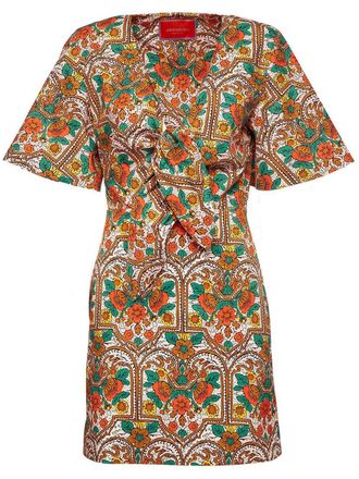 La DoubleJ Mini-jurk met bloemenprint - Beige