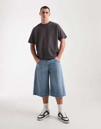 Cotton On Y2K - Jorts super ampi blu solace