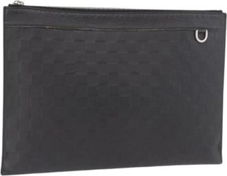 Louis Vuitton Pre-owned Vintage Damier Infini Clutch - Dames - Vintage Clutch - Zwart - ONE Size - Leer - Vintage