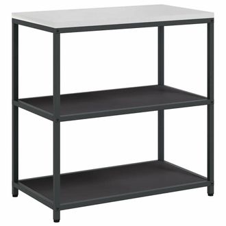Berkfield Home Kitchen Storage Shelf with Storage Black Steel