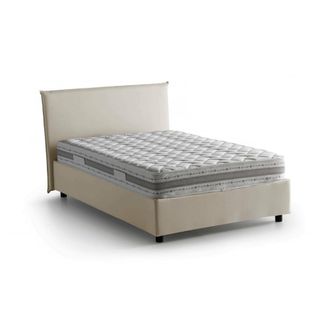 Talamo Italia Talamo Italia - Cama De Plaza Y Media Chicca, Cama Contenedor Con Revestimiento De Tela, 100% Made In Italy, Apertura Frontal, Con Colch&oacute;n 120x200 Cm 