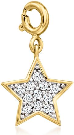 Ross-Simons Diamond Star Charm in 18kt Gold Over Sterling