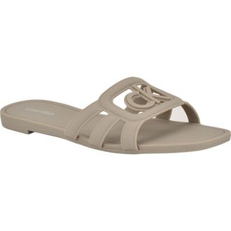Calvin Klein Yoana Slide Sandal in Natural at Nordstrom Rack, Size 10