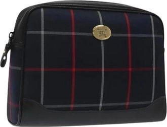 Burberry Pre-owned Clutches, female, Blue, Size: ONE SIZE Pre-owned Canvas Clutch Bag