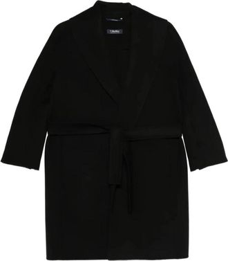 Max Mara Messi Coat - Dames - Jas met riem - Zwart - XS - Wol - Jassen
