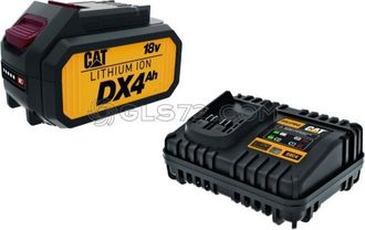 CAT Cat - Kit Con 1 Bateria De Litio 18v 4.0ah Dxb4 + 1 Cargador De Bateria Dxc4