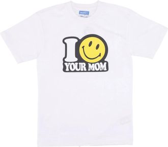 Market Smiley T-shirt voor casual stijl - Heren - T-shirts - Wit - XL - Katoen - Tops