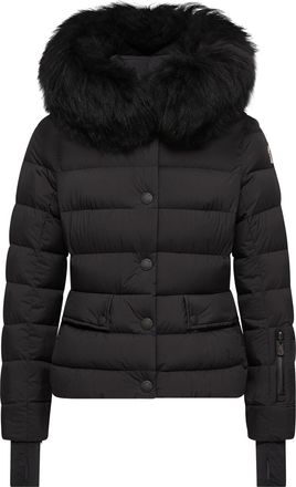 Moncler Moncler Armoniques Hooded Shearling-trimmed Down Ski Jacket, Women, Black, Size: 0