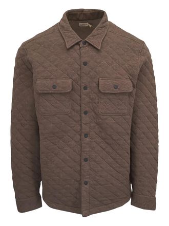 Faherty Epic quilted pocket overshirt - men - Organic Cotton/Recycled Polyester - M - Brown