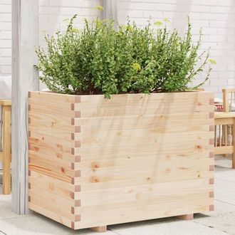 vidaXL Jardinera Madera Maciza De Pino 90x60x72 Cm Vidaxl