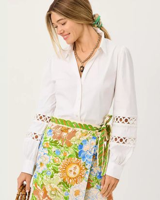 Lilly Pulitzer The Lace Inset Lilly Shirt