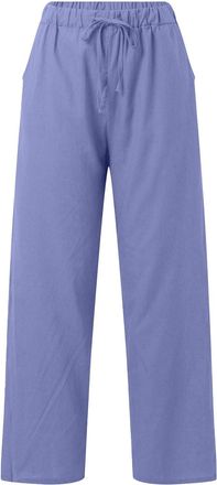 Generic Wide Leg Pants for Womens Waisted Leisure Stretch Womens Daily Elastic Waist Pockets Straight Solid Color Casual Pants Loose Long Trousers Fashion Wom