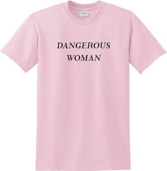 Sanfran Clothing Sanfran - Dangerous Women Top Grande Tour Sweetener Thank U Next Cute Fangirl T-Shirt - Small/Light Pink