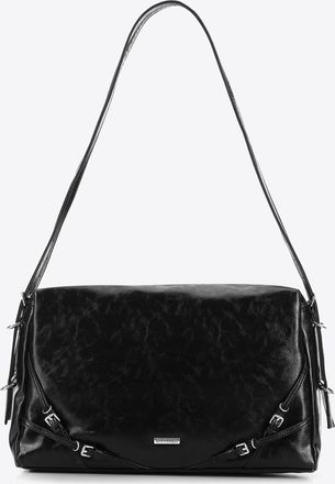 Wittchen Dames shopper met decoratieve hengsels, zwart, eco-leer