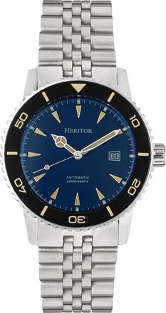 Heritor Mens Hurst Bracelet Watch - Navy Stainless Steel - One Size