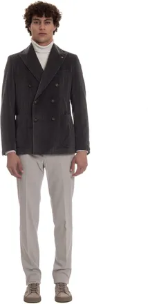 Tagliatore Double-Breasted Cashco Velvet Jacket Mod. Montecarlo