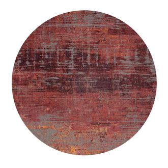 Louis De Poortere Alfombra de poli&eacute;ster rojo, 240x240 cm