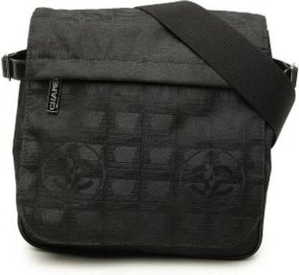 Chanel Pre-owned Nylon Crossbody Bag - Dames - Vintage Schoudertas - Zwart - ONE Size - Nylon - Vintage