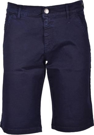Dirk Bikkembergs Katoen Elastaan Bermuda Shorts - Heren - Korte Broeken - Blauw - M - Katoen - Korte Broeken