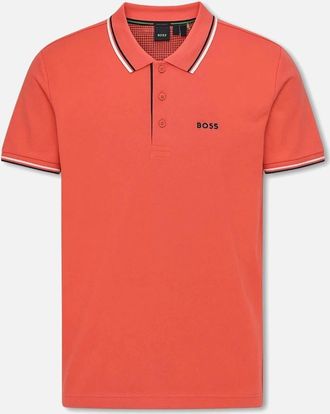 HUGO BOSS Mens Mens Red Boss Paddy Pro Piqu&eacute; Polo Shirt - Size: 42