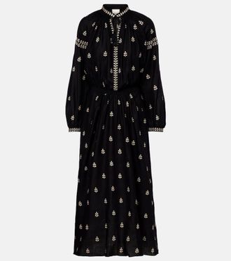 Isabel Marant Abito lungo Rodilia in seta con ricamo