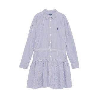 Polo Ralph Lauren Shirt Dresses, female, Multicolor, Size: 2XS Striped Cotton Shirt Dress