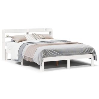 Berkfield Home Bed Frame with Headboard without Mattress White 150x200 cm King Size