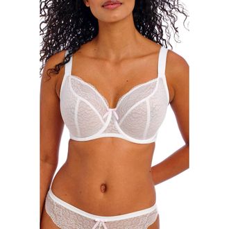 Freya Fancies Underwire Balconette Bra in White at Nordstrom, Size 38Hh