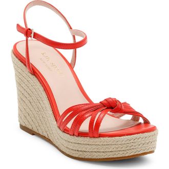 Kate Spade New York tessa espadrille platform wedge sandal in Ladybug at Nordstrom Rack, Size 10.5