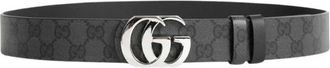 Gucci Omkeerbare Cut GG Marmont Riem - Heren - Riemen - Zwart - 100 CM - Leer - Accessoires