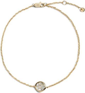 Monica Vinader Siren Solitaire Diamond Bracelet in 14Kt Gold at Nordstrom
