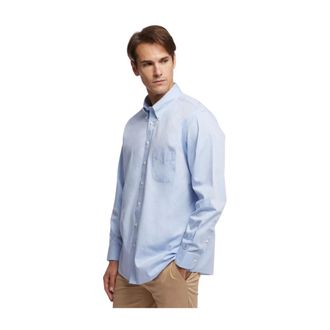 Brooks Brothers Milano Slim-fit Non-iron Overhemd - Heren - Zakelijke Overhemden - Blauw - M - Katoen - Overhemden