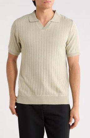 Tom Baine Rib Polo Sweater in Beige at Nordstrom Rack, Size Xx-Large