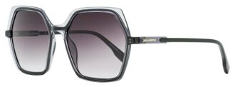 Karl Lagerfeld Womens Hexagonal Sunglasses KL6083S 009 Transparent Gray 56mm