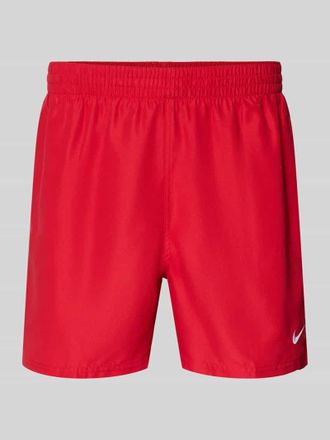 Nike Badeshorts mit Logo-Stitching und Eingrifftaschen in Rot, Gr&ouml;&szlig;e XXL