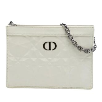 Dior Pre-owned Leren Crossbody Tas - Dames - Pre-owned - Wit - Maat: ONE Size Leer