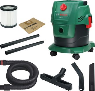 Bosch Aspirador En Seco Y H&uacute;medo Pas15-200 (tubos De Extensi&oacute;n, Manguera De Aspiraci&oacute;n De 2,2 M, Tubo Flexible/acodado, Boquillas Para Suelos Y Ranuras, Bol