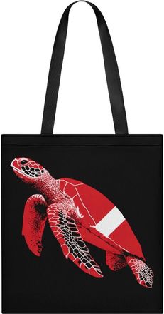 Generic Sea Turtle Scuba Dive Flag Tote Bag for Women Men Shoulder Bags Purses Pouch Handbags