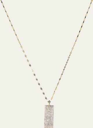 Lana Jewelry Flawless 14k Diamond Pav&eacute; Dog Tag Pendant Necklace