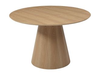 Vente-Unique Mesa redonda para 4 personas chapada en roble - Natural claro - ANTALIZA