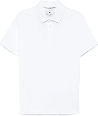 Etro Polo T-shirt met kraag - Heren - T-shirts - Wit - L - Katoen - Tops
