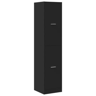 Berkfield Home Elegant Apothecary Cabinet&not;Black 40x41x174.5 cm Engineered Wood in Black