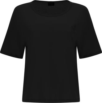 Freddy T-shirt in jersey leggero con patch fenicottero in tono