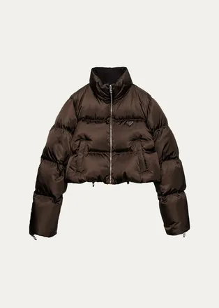 Prada Re-Nylon Crop Puffer Jacket