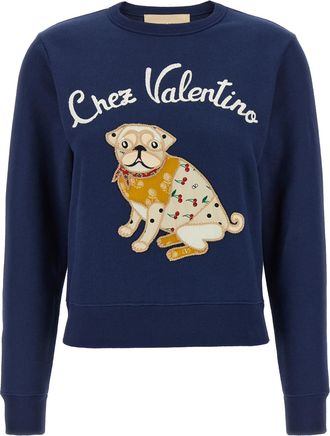 Valentino Garavani Womens Chez Valentino Sweatshirt