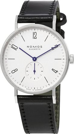 NOMOS Glash&uuml;tte Pre-owned Nomos Tangente 38 Galvanized White Silver-plated Dial Mens Watch 164