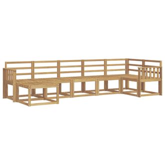 vidaXL Conjunto De Sof&aacute;s De Exterior 7 Pcs Blanco Vidaxl