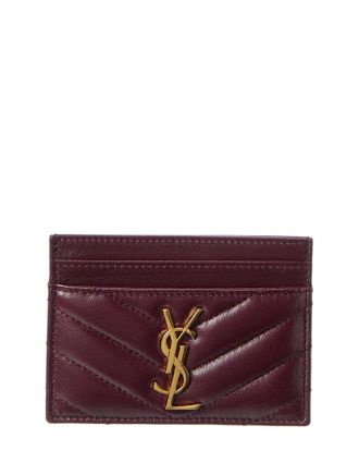Saint Laurent Monogram Matelasse Leather Card Holder