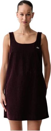 Lacoste Vestido sin mangas de pana - Dresses - Mujer - Rojo - XL