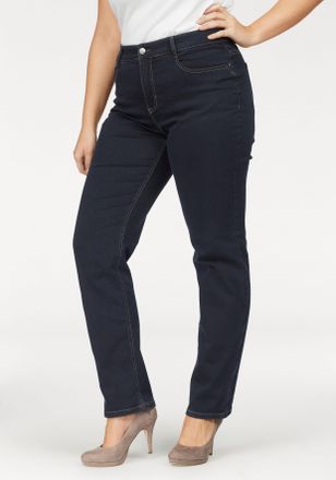 MAC Broeken Bequeme Jeans MAC Stella, Damen, Gr. 48, L&auml;nge 30, blau (dunkelblau rinsed), Denim/Jeans, Obermaterial: 92% Baumwolle, 5% Polyester, 3% Elasthan, clea